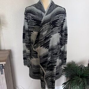 Lucky Brand Charcoal and Black Knit Sweater